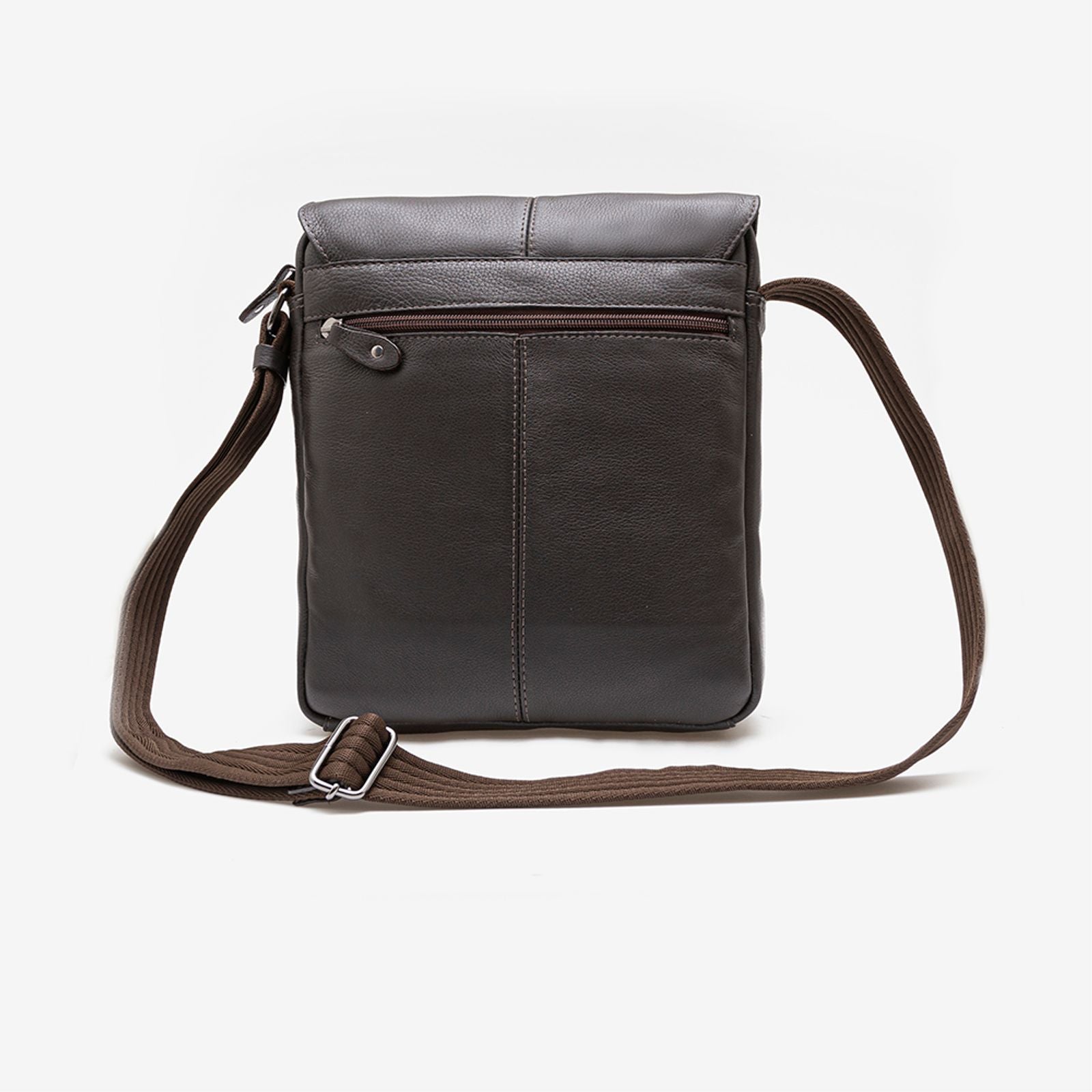 Bolsa Tiracolo Em Couro Café - Image 3